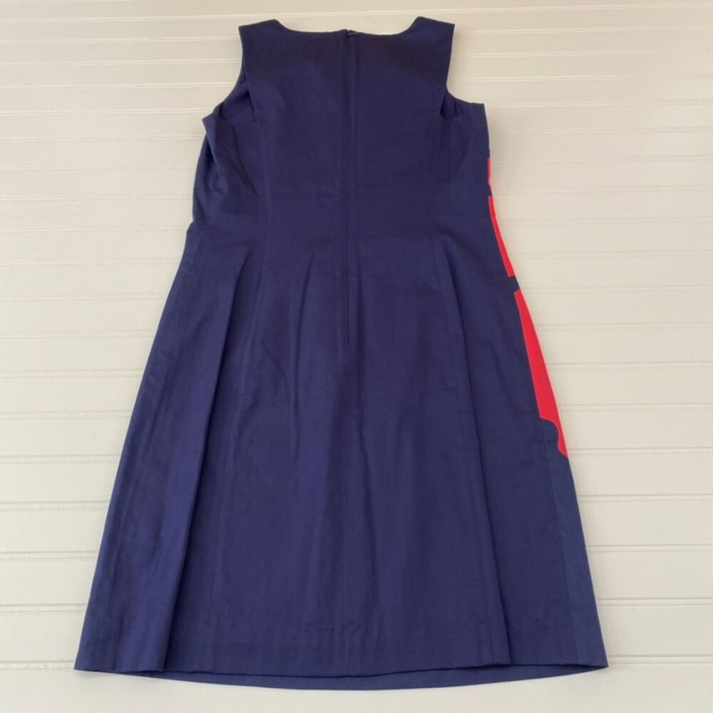Lilly Pulitzer Navy Blue Midi Dress w/ Pink Seahorse Womens 4 - Picture 6 of 6